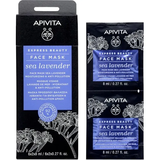 Apivita Express Beauty Gesichtsmaske Meereslavendel 2x8ml