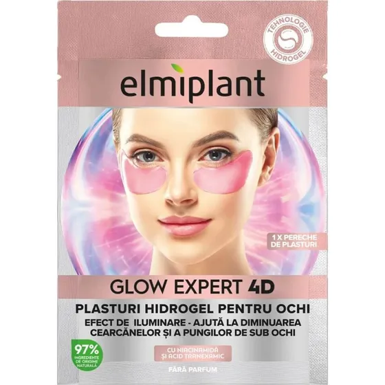 Elmiplant Glow Expert 4D Hydrogel-Augenpflaster, 1 Paar