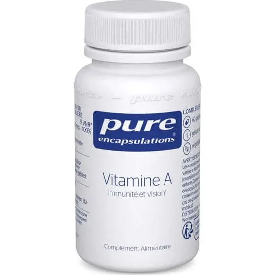 Pure Encapsulations Vitamin A Immunität und Vision, 60 Kapseln