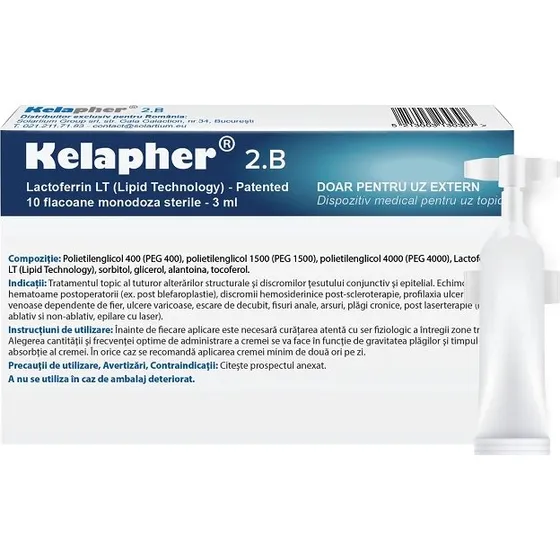 Solartium KELAPHER 2B Behandlungscreme mit 15% Nano-Lactoferrin, 30 ml