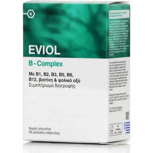 Eviol B-Komplex Vitamin für Energie & Nervensystem, 30 Softgels