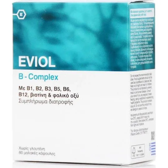 Eviol B-Komplex Vitamin für Energie & Nervensystem, 60 Kapseln
