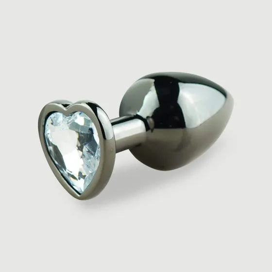 Sexopolis Anal Collection Medium Metall Butt Plug mit Herz-Juwel