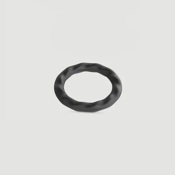 Sexopolis Großer Silikon-Wellen-Cockring - Schwarz