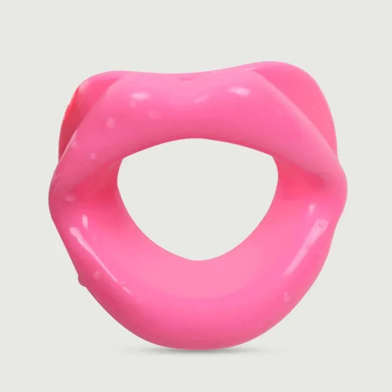 Sexopolis Lippenförmiger Silikonknebel mit offenem Loch - Pink