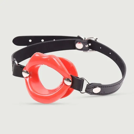 O-Ring-Knebel in Mundform - Rot