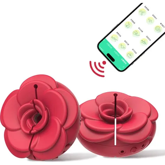App-gesteuerte Butterfly-Vibrations-Nippelklammern - Rot