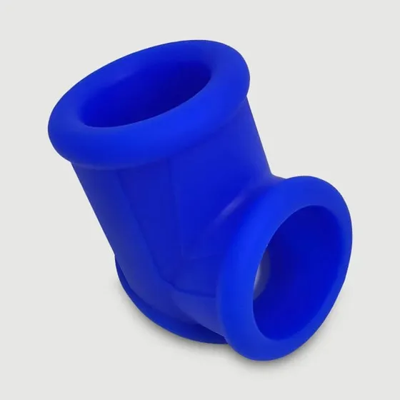 Silikon Ball Stretcher & Penisring - Blau