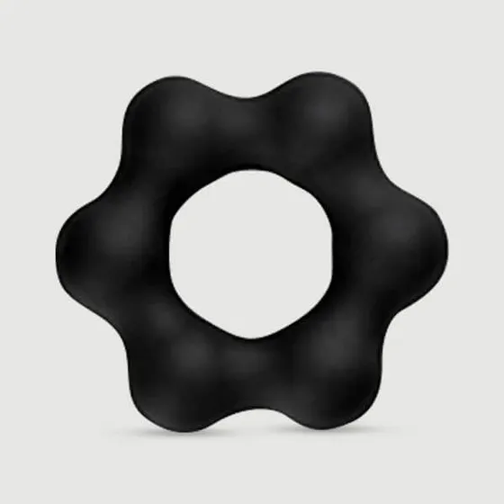 Shuriken Liquid Silicone Cock Ring 55 mm - Schwarz