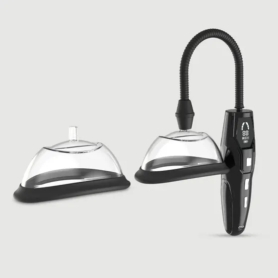 Pump My Pussy Elektrische Vaginalsaugpumpe mit 2 Bechern - Transparent