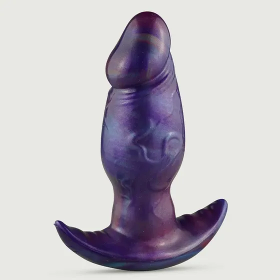 Aufblasbarer Silikon Butt Plug mit magnetischem Ventil - Lila