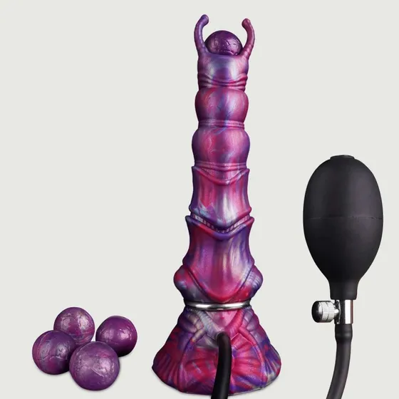Dragon Ovipositor Silikon Dildo mit Saugnapf - Lila