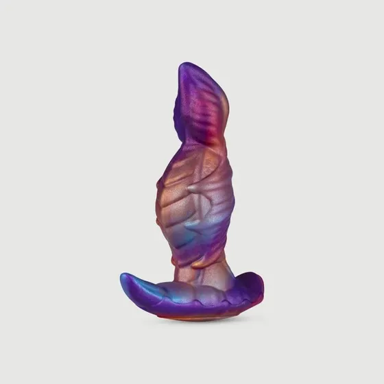 Kleiner Monster Silikon Butt Plug 14 x 4,8 cm - Multicolour