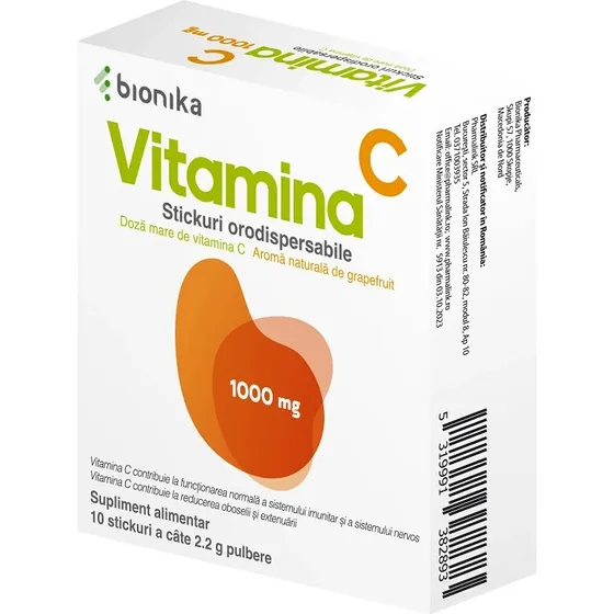 Bionika Vitamin C 1000 mg – 10 orodispergierbare Pulversticks