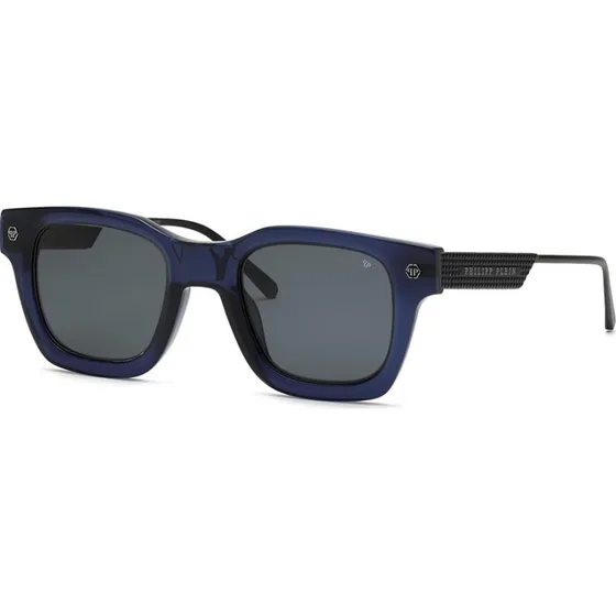 Philipp Plein Plein Rock Superhero SPP105M Sonnenbrille Blau