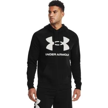 Under Armour Rival Fleece Big Logo Hoodie Schwarz/Weiß Small
