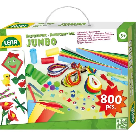 LENA Bastelkoffer Jumbo mit 800 Teilen