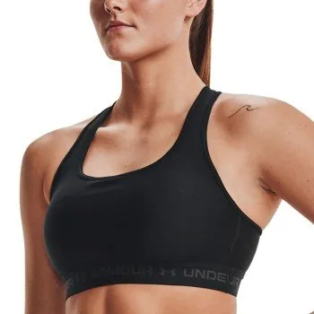 Under Armour Mid Crossback Sport-BH Damen - Schwarz - Small