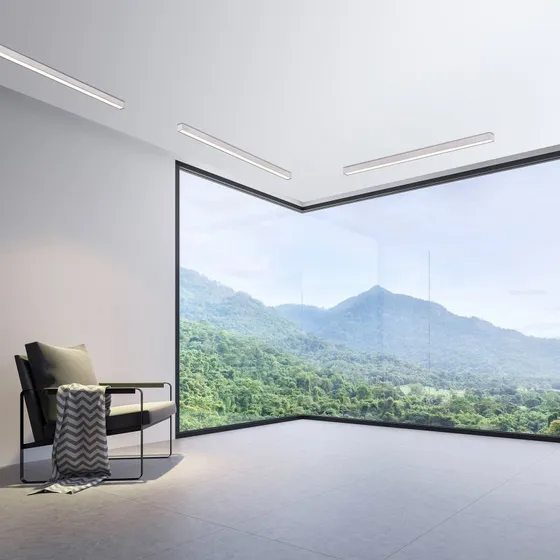 Neuhaus PURE LED Deckenleuchte PURE Lines Straight, 110 cm, Diamond