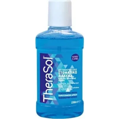 THERASOL Blue Antimikrobielle Mundspülung Minzgeschmack 250 ml