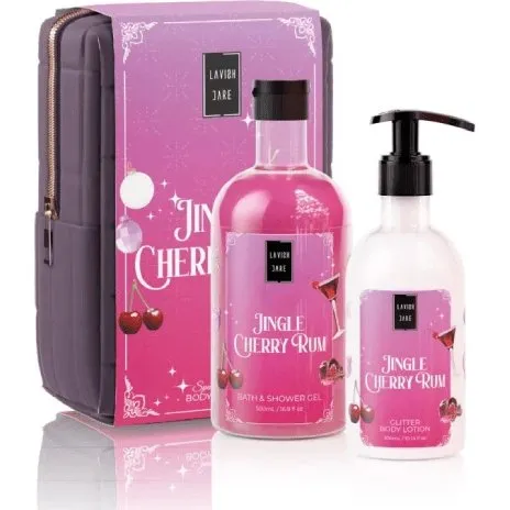 LAVISH CARE Weihnachtsset Jingle Cherry Rum: Body Wash & Body Milk