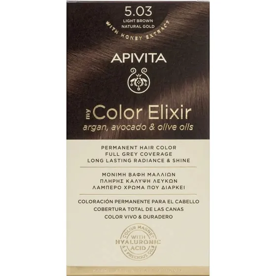 Apivita My Color Elixir Dauerhafte Haarfarbe N5,03 Kastanie Honig