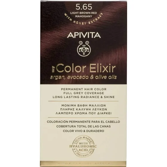 Apivita My Color Elixir Dauerhafte Haarfarbe N5,65 Kastanie Hellrot Mahagoni