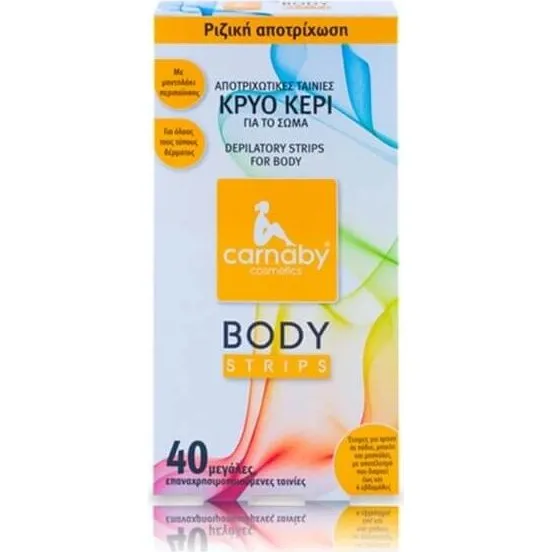 CARNABY Body Strips Kaltwachsstreifen für den Körper, 40 Stück