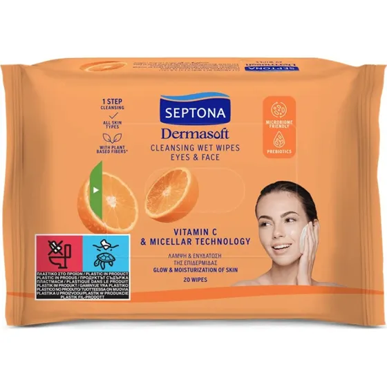 Septona Dermasoft Vitamin C & Micellar Reinigungstücher, 20 Stück