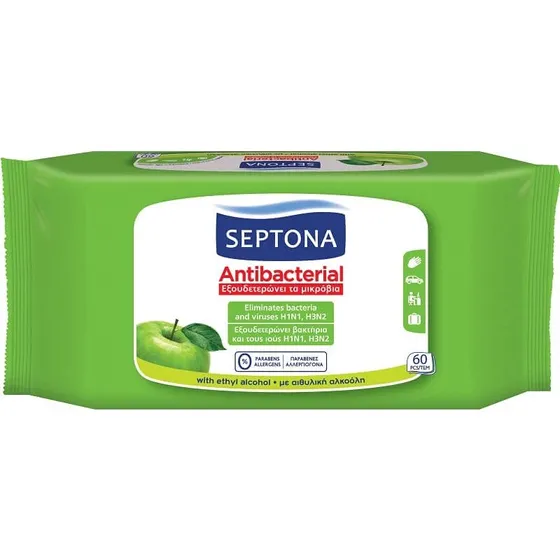 Septona Antibakterielle Feuchttücher mit Mar Verde, 60 Stück