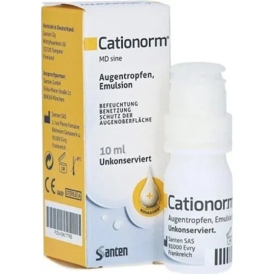 Santen Cationorm Augentropfen für trockene Augen, 10ml