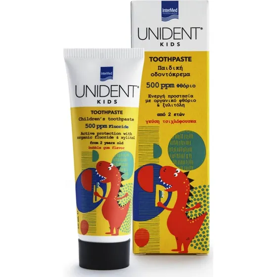Unident Kids Fluoridzahnpasta 500 ppm Kaugummigeschmack, 50 ml