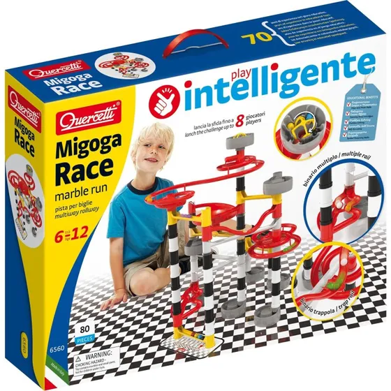 Quercetti Migoga Race Kugelbahn 80tlg.