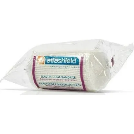ALFASHIELD Elastische Binde 8cm x 4,5m mit Halteclips