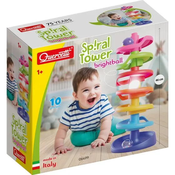 Quercetti Spiral Tower Brightball Kugelbahn mit LED
