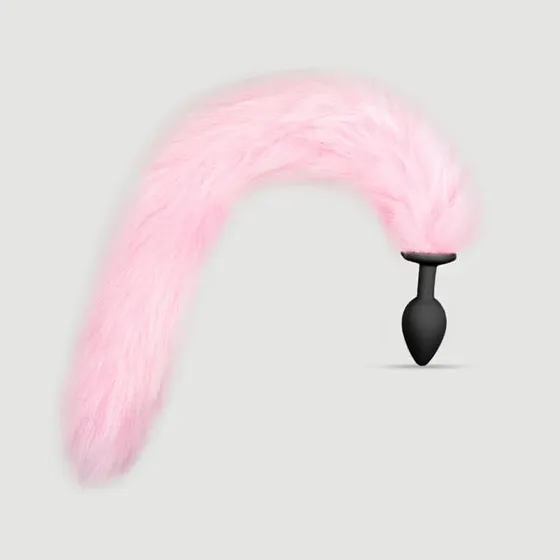 Sexopolis Long Tail Silikon Butt Plug - Rosa