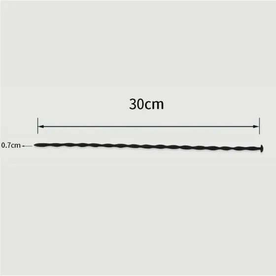 Sexopolis BDSM Silikon-Urethral-Sound, 300 x 7 mm, Schwarz