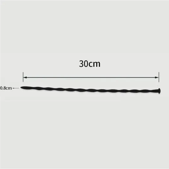 Sexopolis BDSM Silikon-Urethral-Sound, 300 x 8 mm, Schwarz