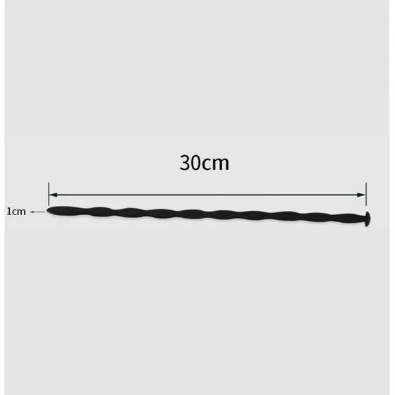 Sexopolis BDSM Silikon-Urethral-Sound, 300 x 10 mm, Schwarz