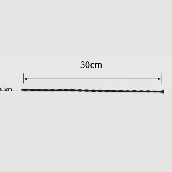Sexopolis BDSM Silikon-Urethral-Sound, 300 x 5 mm, Schwarz