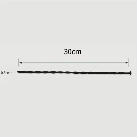 Sexopolis BDSM-Reihe Silikon-Urethral-Schall 300 x 6 mm, Schwarz