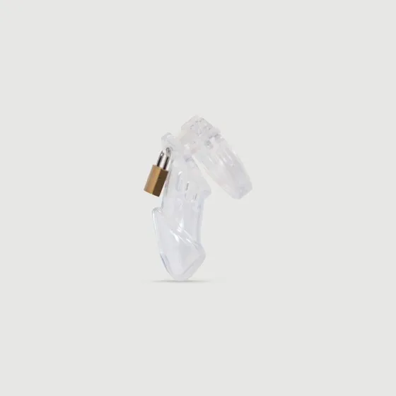Lock My Cock Langer Keuschheitskäfig mit Schloss - Transparent