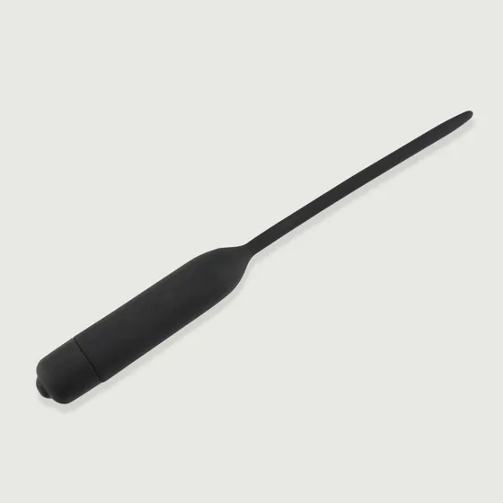 Sexopolis BDSM Urethral Sound Silikon-Vibrator, 200 x 5,5 mm, Schwarz