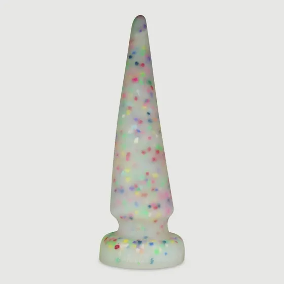 Der Colon Tickler Platinum Silikon Anal Dildo 41 cm - Konfetti