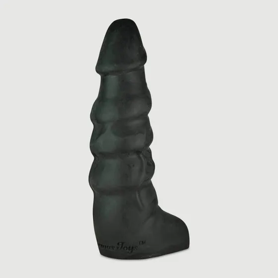 The Ladder Realistic Platinum Silikon Dildo mit Rippen, 34 cm, Schwarz