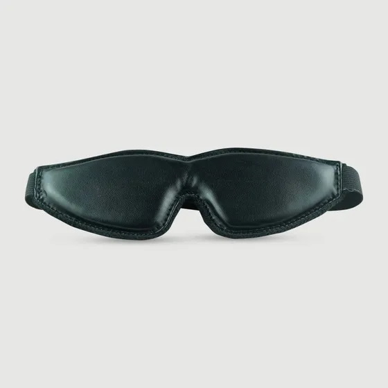 Leder Augenbinde Maske mit Kissen - Schwarz