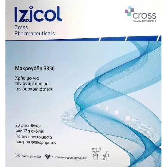 Cross Pharmaceuticals Izicol Macrogol 3350 Pulver Orange 12g