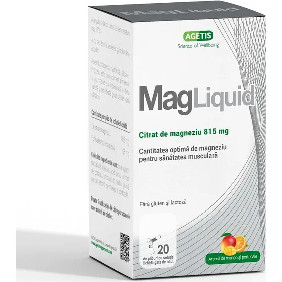 Agetis MagLiquid Magnesiumcitrat, 815 mg, 20 Sachets