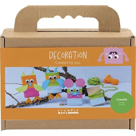 Creativity in a Box – Mini Kreativ Set Mäuse & Eulen, sortierte Farben