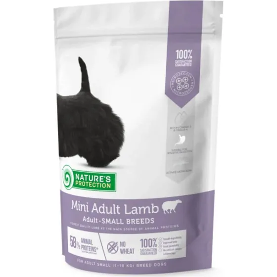 Natures Protection Mini Adult Lamm Trockenfutter für Hunde, 2kg